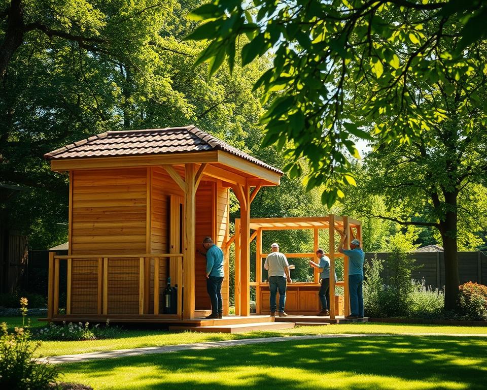 Lieferung Gartenhaus