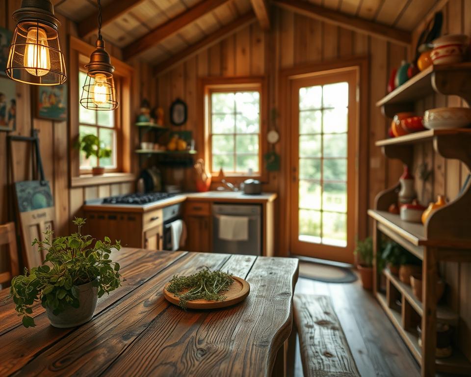 So richten Sie Ihre kleine Küche im Holz-Gartenhaus ein
